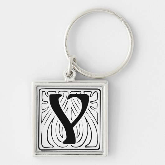 Porte-clés Y Monogramm schwarz weiß Schlüsselanhänger (Devant)