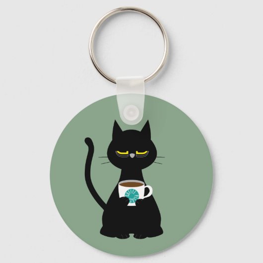 Porte-clés YAAAWN somptueuse bague de clé de chat (Recto)