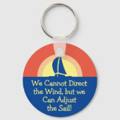Porte-clés Yacht Racing Voile Avec Coucher De Soleil (Recto)