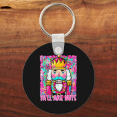 Porte-clés Y'all Are Nuts Nutcracker Merry Christmas Funny Xm (Recto)