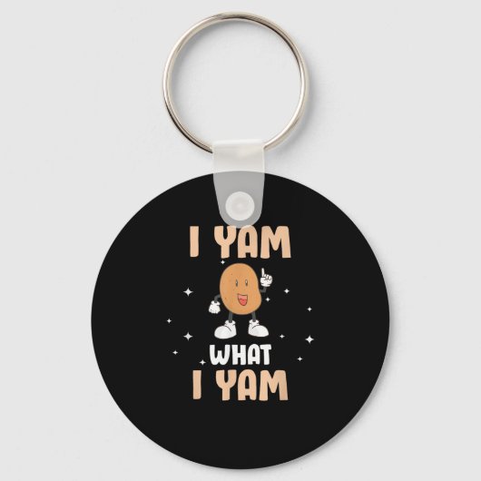 Porte-clés Yam What I Yam Funny Potato Pun Thanksgiving (Recto)