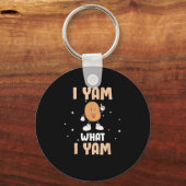 Porte-clés Yam What I Yam Funny Potato Pun Thanksgiving (Recto)