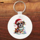 Porte-clés Yarn Boxer Dog Sewing Knitting Crocheting Christma (Recto)