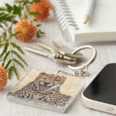 Porte-clés Yawning Cheetah (Devant Droit)