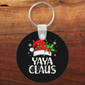 Porte-clés Yaya Claus Christmas Lights Pajama Family Matching (Recto)