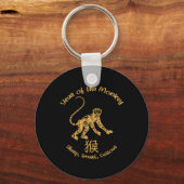 Porte-clés Year Of Monkey Traits Chinese Zodiac Chinese New Y (Recto)