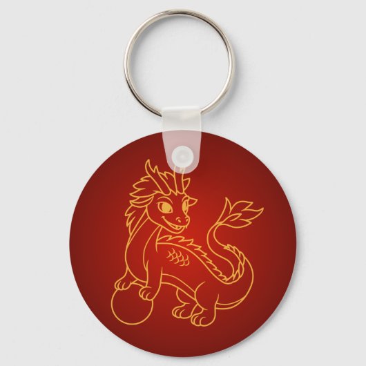 Porte-clés Year of the Dragon 2024 Chinese Zodiac (Recto)