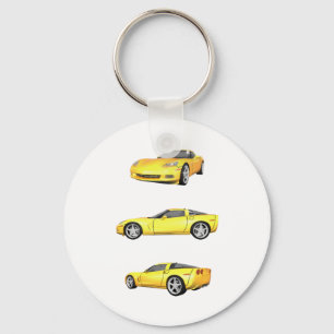 Porte-clés Yellow Corvette: