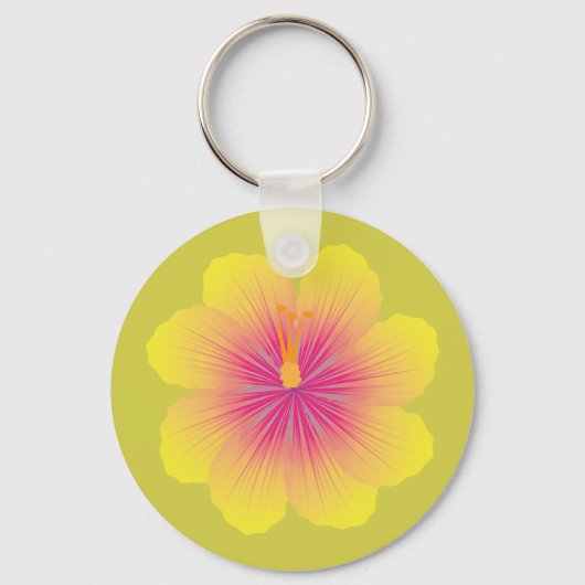 Porte-clés Yellow Hibiscus_Illustration (Recto)
