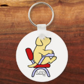 Porte-clés Yellow Labrador Student 1 dessin (Recto)