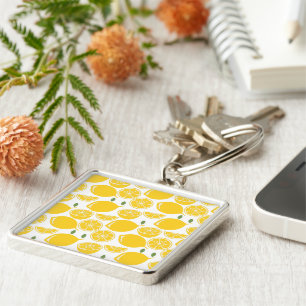 Porte-clés Yellow lemon fruit pattern