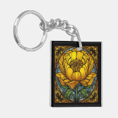 Porte-clés Yellow Peony Stained Glass (Devant gauche)