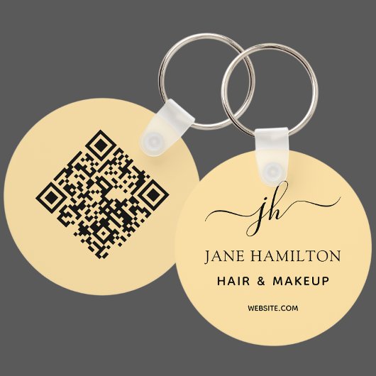 Porte-clés Yellow QR Code Promotional Business