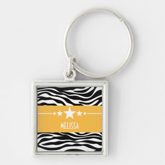 Porte-clés Yellow Sassy Star Zebra Premium Porte - clé (Devant)
