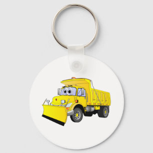 Porte-clés Yellow Snow Plow Cartoon