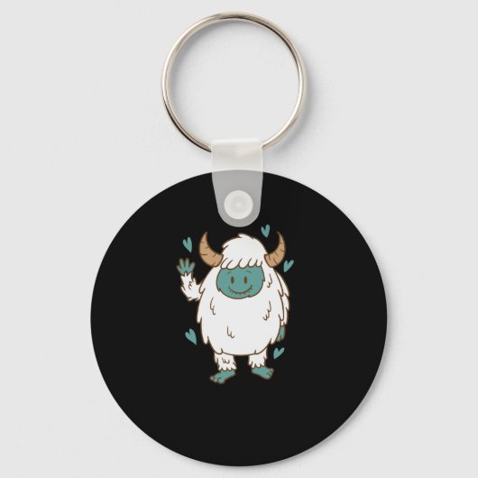 Porte-clés Yeti fait signe à la créature de Schneemensch (Recto)