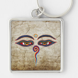 Porte-clés Yeux De Bouddha / Augen der Weisheit antique