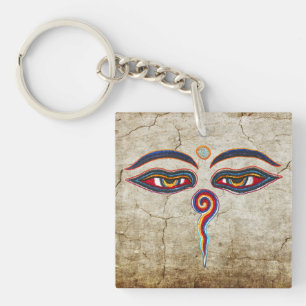 Porte-clés Yeux De Bouddha / Augen der Weisheit antique