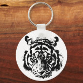 Porte-clés Yeux noirs et blancs du tigre (Recto)