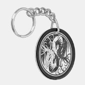 Porte-clés Yin blanc et noir Yang Phoenix (Devant gauche)