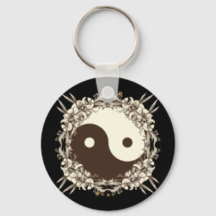 Porte-clés Yin floral vintage Yang