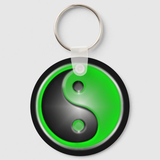 Porte-clés yin vert et yang (Recto)