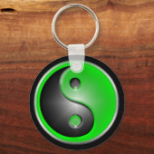 Porte-clés yin vert et yang (Recto)