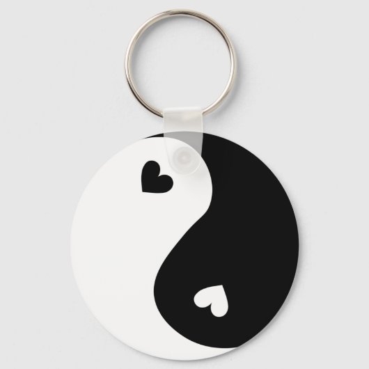 Porte-clés yin yang aime le design (Recto)