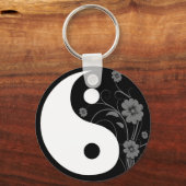 Porte-clés Yin Yang Black Floral Porte - clé (Recto)