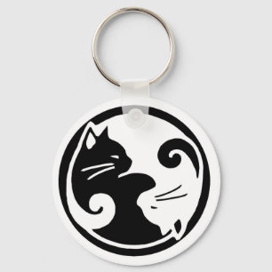 Porte-clés Yin Yang Cats Keychain