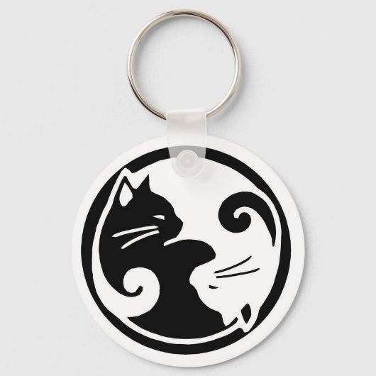 Porte-clés Yin Yang Cats Keychain (Recto)