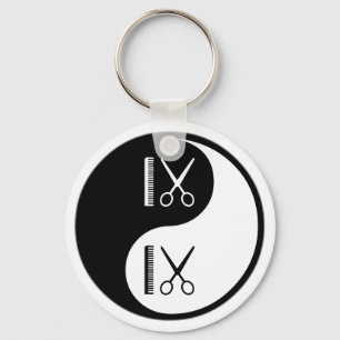 Porte-clés Yin Yang coupant des cheveux