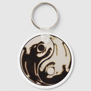 Porte-clés Yin yang Double Dragon