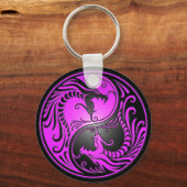 Porte-clés Yin Yang Dragons, purple and black (Recto)