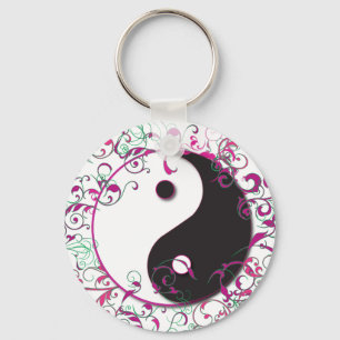 Porte-clés Yin & Yang Floral Design
