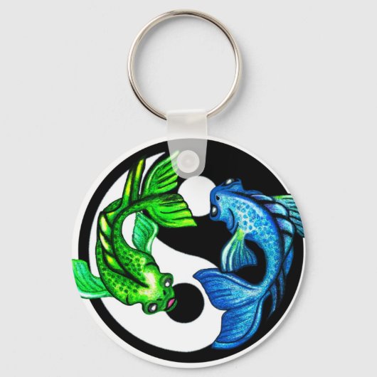 Porte-clés Yin-Yang Koi Design (Recto)