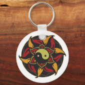 Porte-clés Yin Yang Lotus en floraison (Recto)