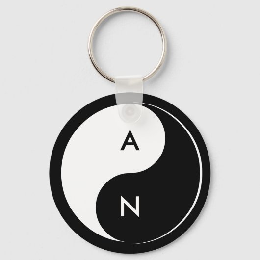 Porte-clés Yin Yang Lovers Initials keychain (Recto)