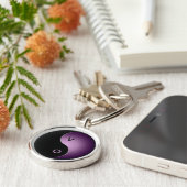Porte-clés yin yang monogramme - violet (Côté)