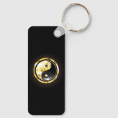Porte-clés Yin Yang or sur noir (Verso)