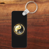 Porte-clés Yin Yang or sur noir (Verso)