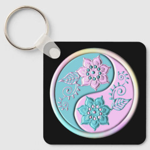 Porte-clés Yin Yang Pastel