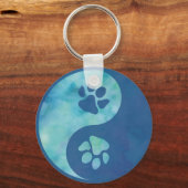 Porte-clés Yin Yang Paw Blue (Verso)