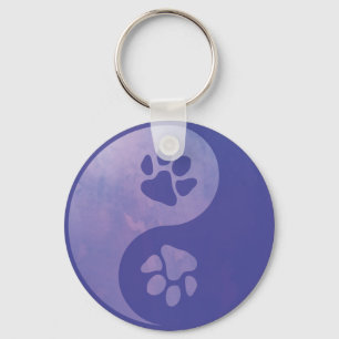 Porte-clés Yin Yang Paw Purple Porte - clé