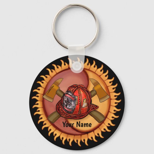 Porte-clés Yin Yang porte - clés des pompiers (Recto)