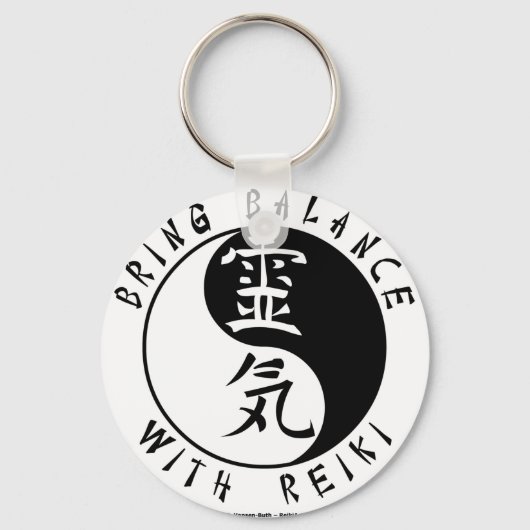 Porte-clés Yin Yang Reiki Kanji (Recto)