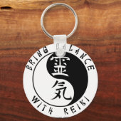 Porte-clés Yin Yang Reiki Kanji (Recto)