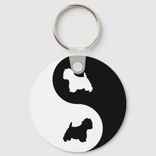 Porte-clés Yin Yang Westie (Recto)