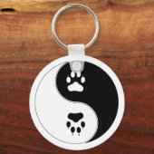 Porte-clés Ying Yang Empreinte de patte (Recto)