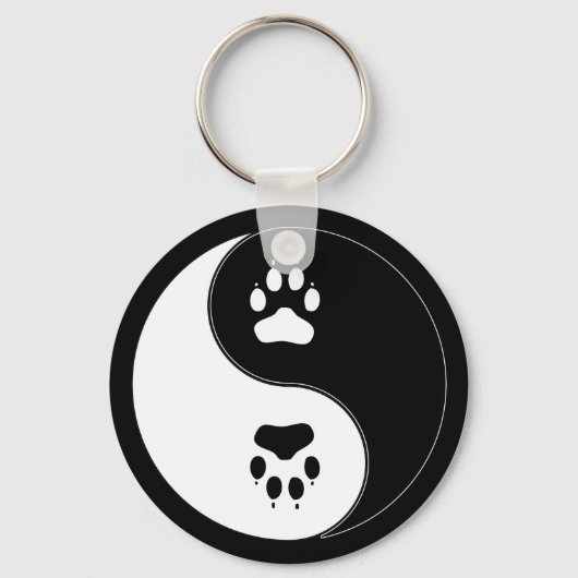 Porte-clés Ying Yang Empreinte de patte (Recto)